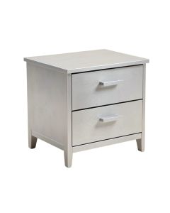 Detra 1 - Drawer Solid Wood Nightstand In Sliver (synthetic illustration; no displayed measurements)