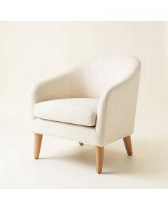 Flint Crossing Upholstered Armchair - Ivory (synthetic illustration; no displayed measurements)