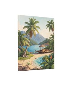 Hawaii Na Pali Vintage Advertisement On Wrapped Canvas