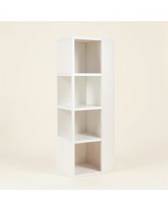 Maple Canyon Narrow Cubby Tower - White (synthetic illustration; no displayed measurements)