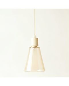 Clay Crossing Pendant Light Suspended From One Plain Cable - Cream (synthetic illustration; no displayed measurements)