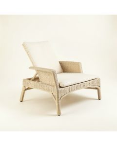 Birch Bridge Outdoor Lounge Chair - Ivory (synthetic illustration; no displayed measurements)