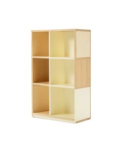 Ridge Bend Freestanding Bookcase - Cream (synthetic illustration; no displayed measurements)