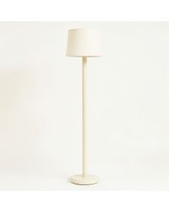 Spruce Branch Floor Lamp With A Plain Fabric Shade - Cream (synthetic illustration; no displayed measurements)