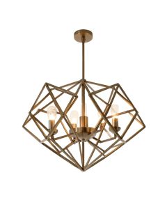 Oakengates 4 - Light Unique / Statement Geometric Chandelier