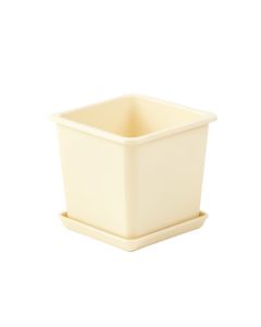 Fern Branch Empty Planter - Ivory