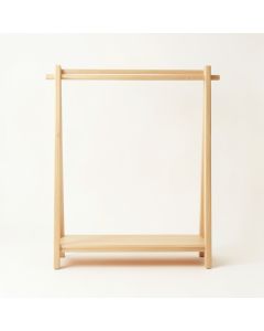 Shore Arc Empty Garment Rack - Beige (synthetic illustration; no displayed measurements)