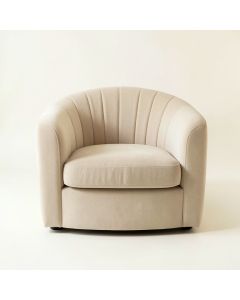 Fern Branch Upholstered Armchair - Beige (synthetic illustration; no displayed measurements)