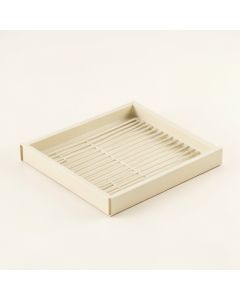 Fern Field Empty Under-Desk Cable Tray - Ivory (synthetic illustration; no displayed measurements)
