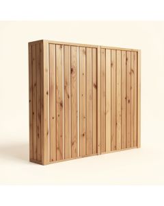 Fusion 5.5 Ft. H X 5 Ft. W Cedar Wood Privacy Screen (synthetic illustration; no displayed measurements)