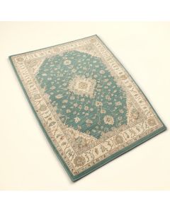 Hillsby Orriental Teal/Beige Area Rug (synthetic illustration; no displayed measurements)