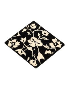 Aprilia Mocha Floral Welcome 30 In . X 18 In . Outdoor Door Mat (synthetic illustration; no displayed measurements)