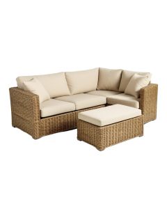 Outdoor Garden Patio Furniture 6-Piece Pe Rattan Wicker Sectional Cushioned Sofa Sets (synthetic illustration; no displayed measurements)