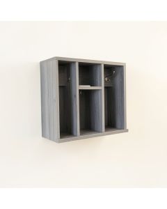 Bay Canyon Wall-Mounted Entryway Organizer Shelf - Gray (synthetic illustration; no displayed measurements)