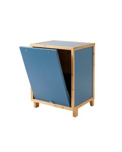 Hill Bridge Freestanding Pull-Out Hamper Cabinet - Blue (synthetic illustration; no displayed measurements)