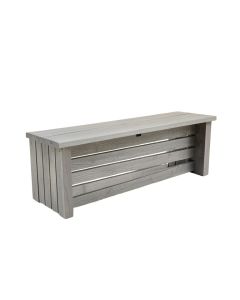 Pine Bridge Narrow Outdoor Storage Bench - Gray (synthetic illustration; no displayed measurements)