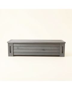 Reed Branch Narrow Outdoor Storage Bench - Gray (synthetic illustration; no displayed measurements)