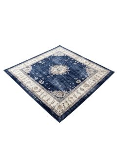 Hillsby Oriental Polypropylene Dark Blue/Light Gray/Beige Area Rug