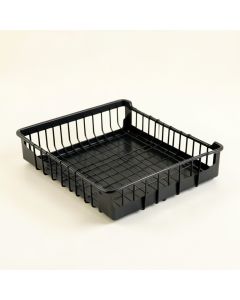 Ash Falls Empty Under-Desk Cable Tray - Black (synthetic illustration; no displayed measurements)