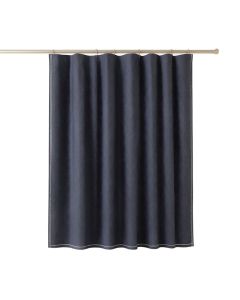 Clay Canyon Shower Curtain Hanging Flat From A Plain Rod - Navy (synthetic illustration; no displayed measurements)