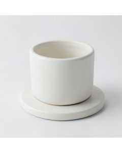 Sage Canyon Empty Candle Holder - White (synthetic illustration; no displayed measurements)