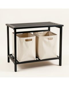 Aspen Dale Laundry Sorting Station With Plain Removable Bags - Black (synthetic illustration; no displayed measurements)