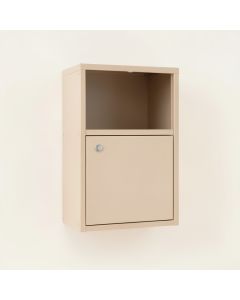 Linden Branch Wall-Mounted Entry Cabinet - Beige (synthetic illustration; no displayed measurements)