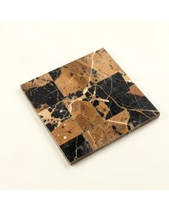 Marble Mosaic Tile In Brown/Black (synthetic illustration; no displayed measurements)