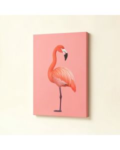 Coral Flamingo Graphic Art (synthetic illustration; no displayed measurements)