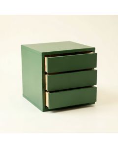 Cliff Brook Small-Parts Storage Drawer Cabinet - Green (synthetic illustration; no displayed measurements)
