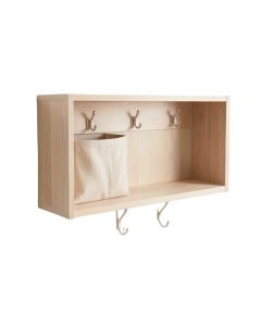 Hazel Edge Wall-Mounted Entryway Organizer Shelf - Beige
