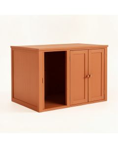Willow Dale Empty Furniture-Style Litter Enclosure - Terracotta (synthetic illustration; no displayed measurements)