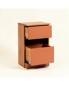 Rowan Branch Freestanding Pull-Out Hamper Cabinet - Terracotta (synthetic illustration; no displayed measurements)
