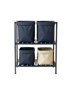Oak Canyon Laundry Sorting Station With Plain Removable Bags - Navy