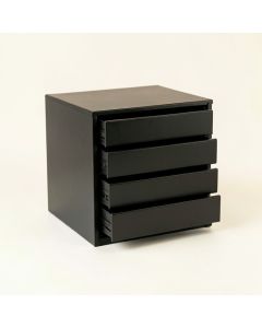Sage Brook Small-Parts Storage Drawer Cabinet - Black (synthetic illustration; no displayed measurements)