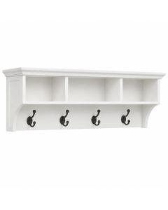 Briar Bend Wall-Mounted Entryway Organizer Shelf - White