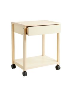 Hill Bend Empty Rolling Workshop Cart - Cream