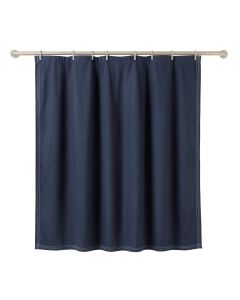 Cliff Canyon Shower Curtain Hanging Flat From A Plain Rod - Navy (synthetic illustration; no displayed measurements)