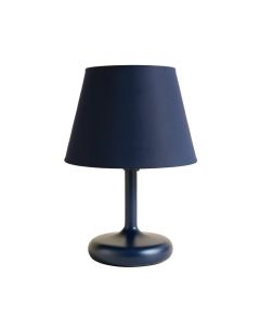 Fern Brook Table Lamp With A Plain Fabric Shade - Navy