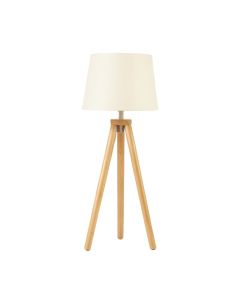 Spruce Canyon Floor Lamp With A Plain Fabric Shade - Ivory (synthetic illustration; no displayed measurements)