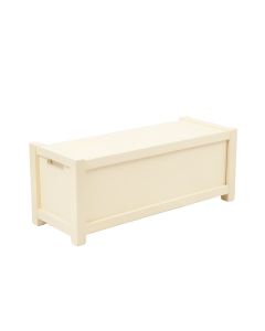 Slate Arc Narrow Outdoor Storage Bench - Cream