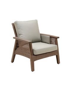 Arliss Lounge Patio Chair With Cushions (synthetic illustration; no displayed measurements)