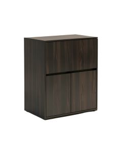 Modern Contemporary Office Home Utility Cabinet Storage Black And Walnut Finish (synthetic illustration; no displayed measurements)