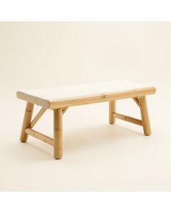 Laurel Bridge Indoor Bench - Ivory (synthetic illustration; no displayed measurements)