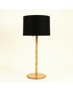 Ridge Bridge Floor Lamp With A Plain Fabric Shade - Black (synthetic illustration; no displayed measurements)