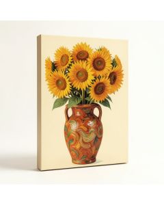 Vase With Fifteen Sunflowers By Vincent Van Gogh - Wrapped Canvas Print (synthetic illustration; no displayed measurements)