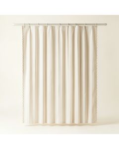 Moss Dell Shower Curtain Hanging Flat From A Plain Rod - Ivory (synthetic illustration; no displayed measurements)