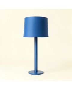 Vale Branch Floor Lamp With A Plain Fabric Shade - Blue (synthetic illustration; no displayed measurements)