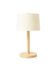 Field Crossing Table Lamp With A Plain Fabric Shade - Ivory