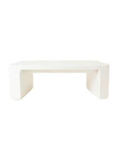 Dawn Field Indoor Bench - White (synthetic illustration; no displayed measurements)